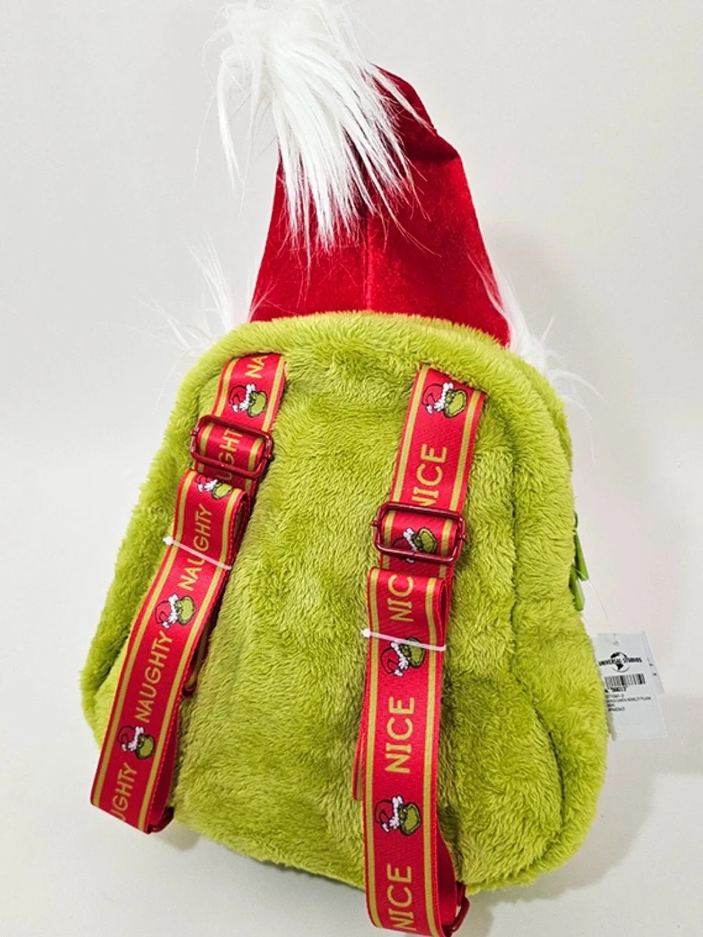 Universal Grinchmas Plush Backpack with Santa Hat , Naughty and Nice straps